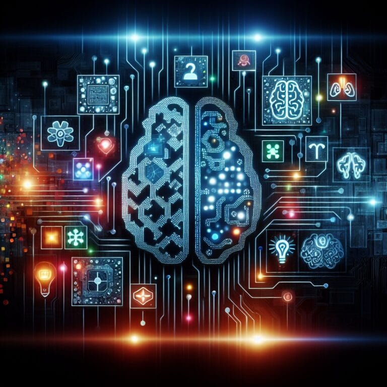 Generative AI Mental Health concept visualization.