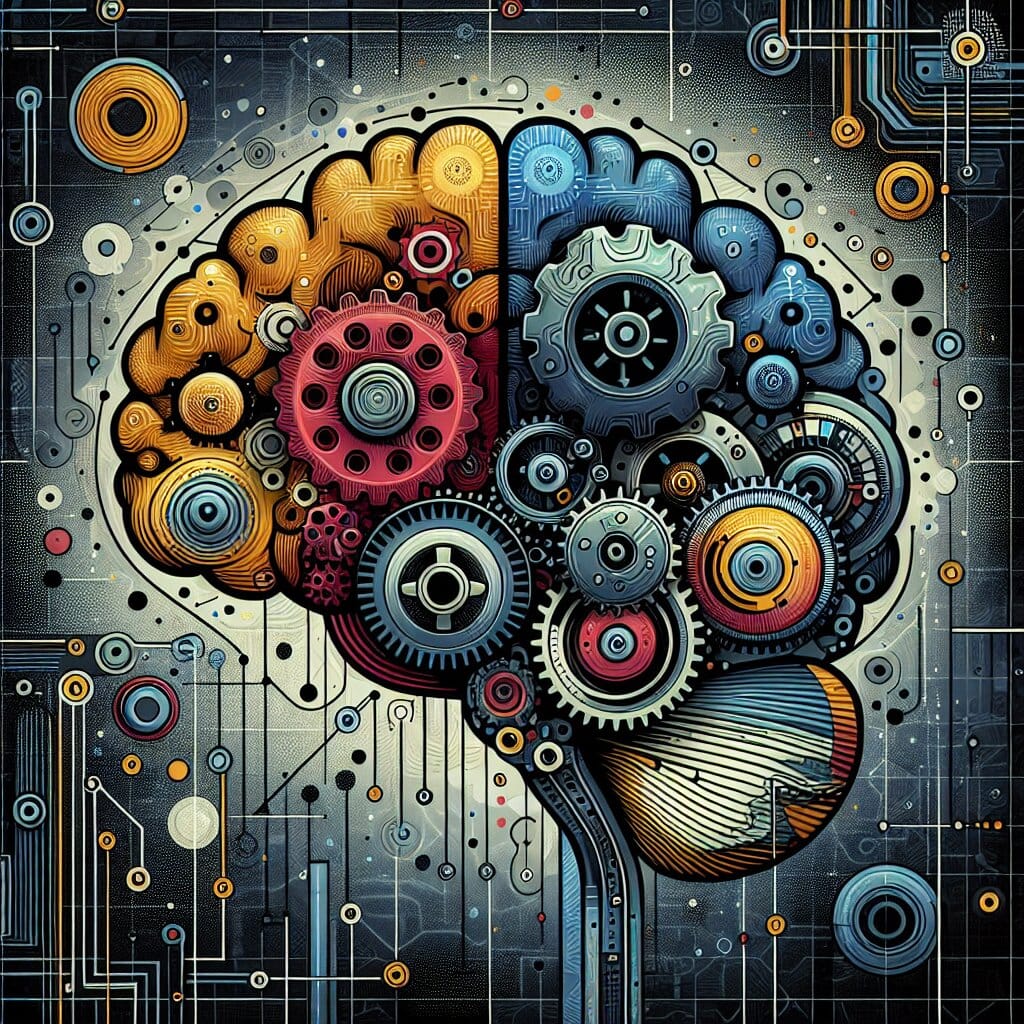 Representación visual de la interacción entre la IA y el pensamiento crítico humano