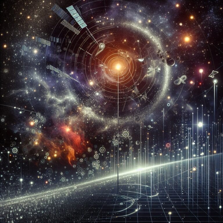 Image of galaxies showing gravitational lensing effects, representing the dark universe and Euclid mission discoveries.