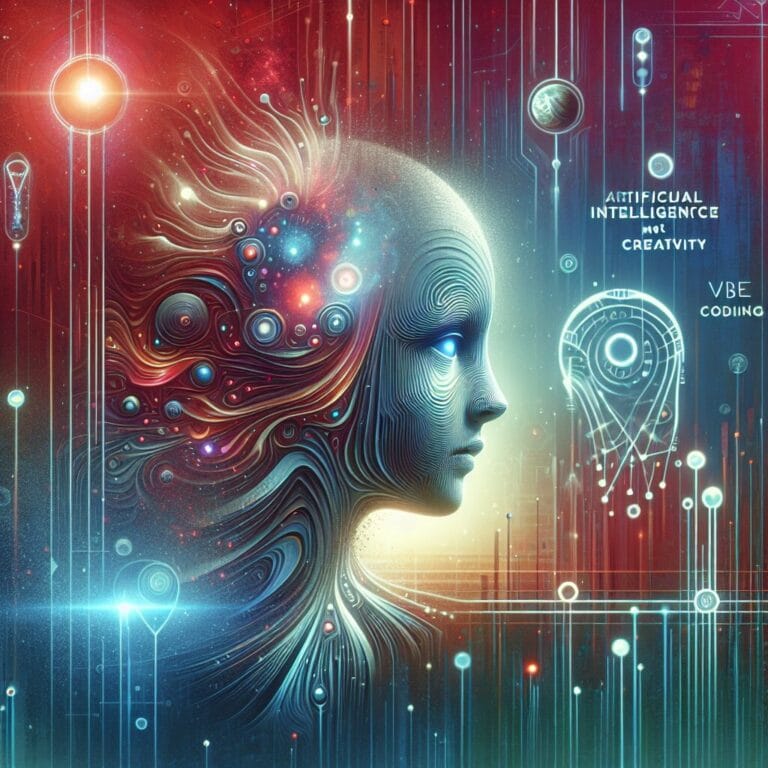 Vibe coding concept: AI transforming natural language into software code.